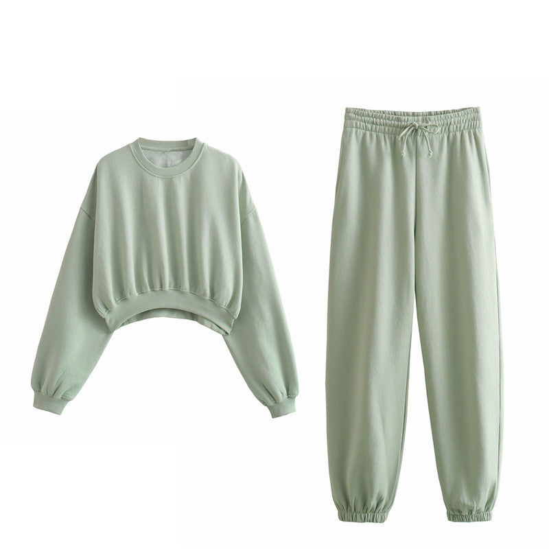 Women's Lace-up Jogger Pants Suit