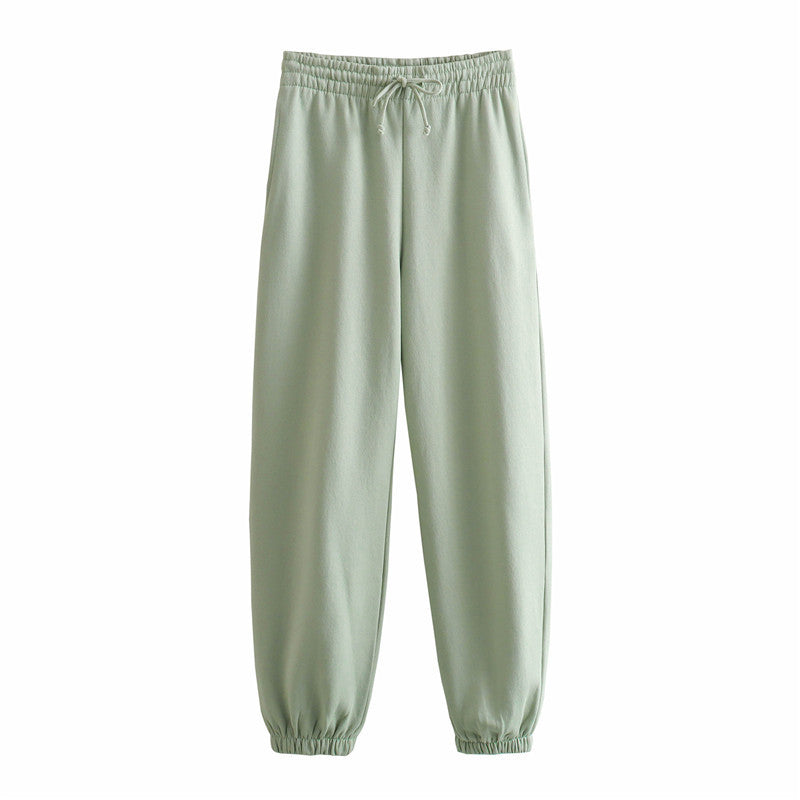 Women's Lace-up Jogger Pants Suit