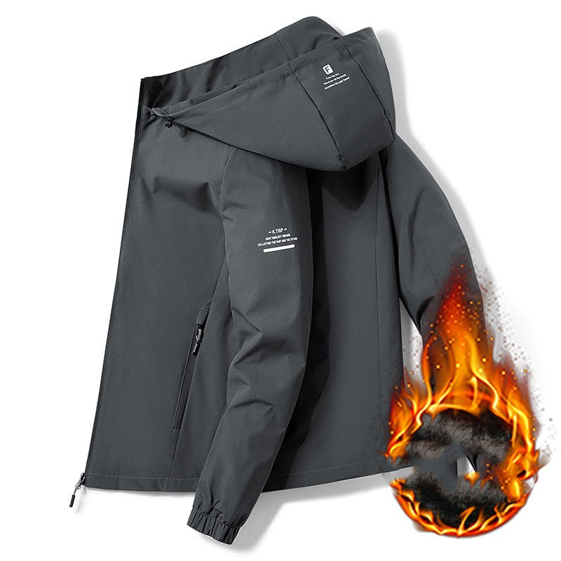 Removable Hat Outdoor Windbreaker For Men
