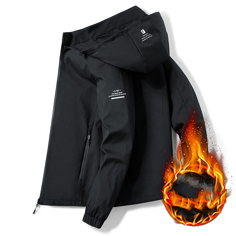 Removable Hat Outdoor Windbreaker For Men