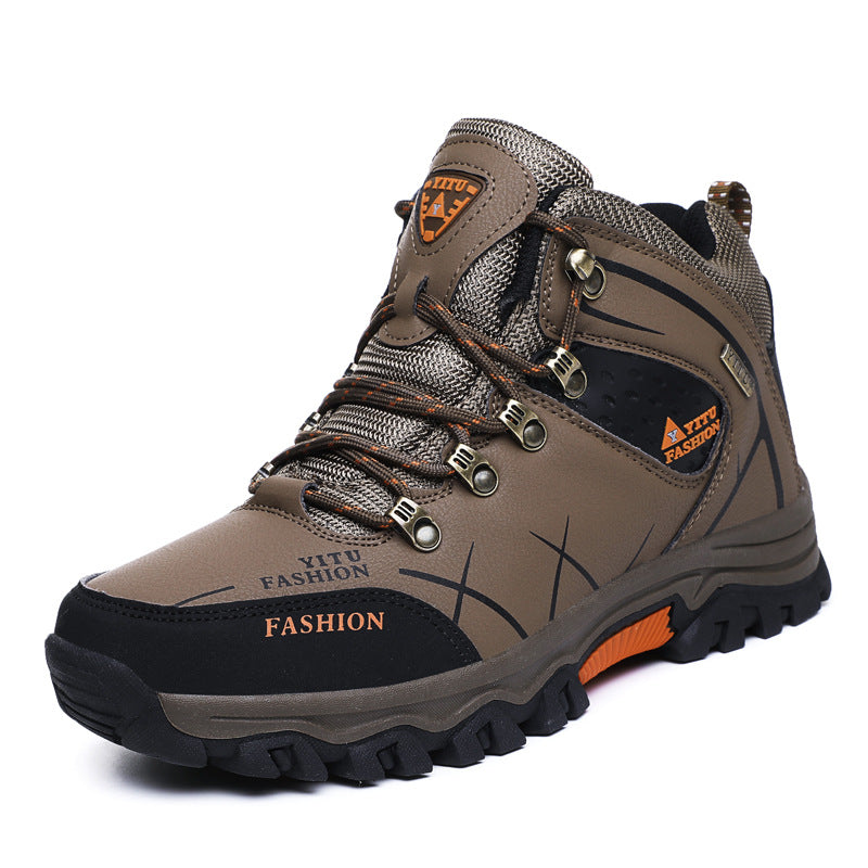 High-top plus velvet outdoor hiking shoes