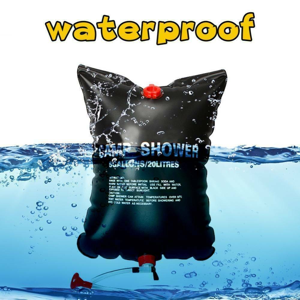 Portable Compact Solar Sun Heating Bath Bag Outdoor Travel