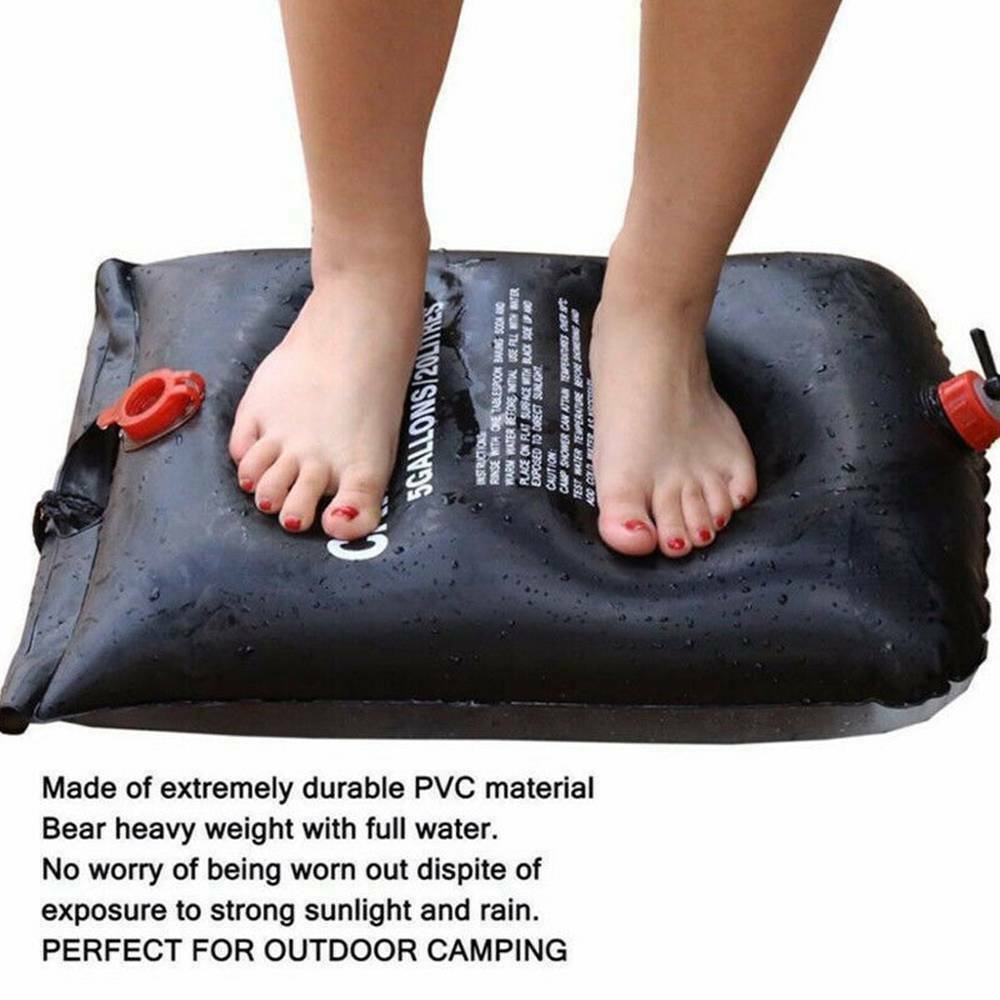 Portable Compact Solar Sun Heating Bath Bag Outdoor Travel