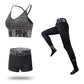 English Alphabet Yoga Three-piece Suit