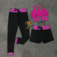 English Alphabet Yoga Three-piece Suit