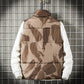 Men's Down Cotton Camo Stand Collar Vest Jacket
