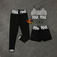 English Alphabet Yoga Three-piece Suit