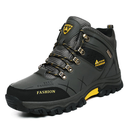 High-top plus velvet outdoor hiking shoes